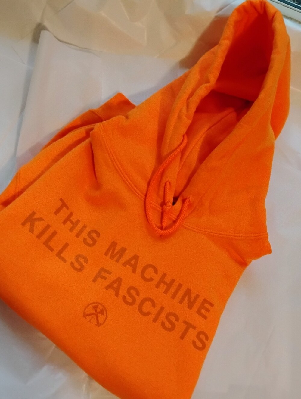 Civil Regime Orange Hoodie Sweatshirt. Men's Medium.